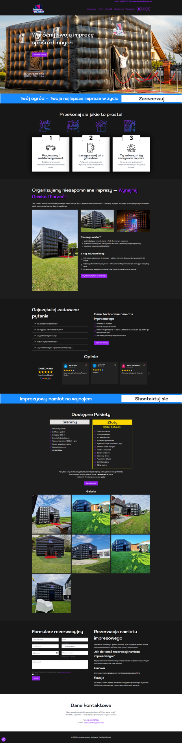 Impreza u Ciebie – Namiot imprezowy na wynajem