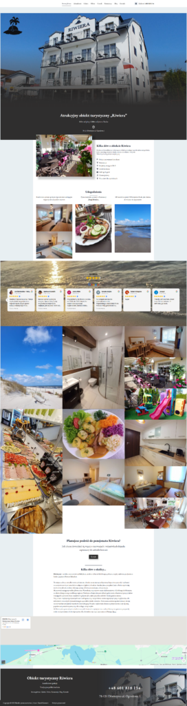 Noclegi Dzwirzyno Restauracja Riwiera – realizacja strony WWW na WordPressie