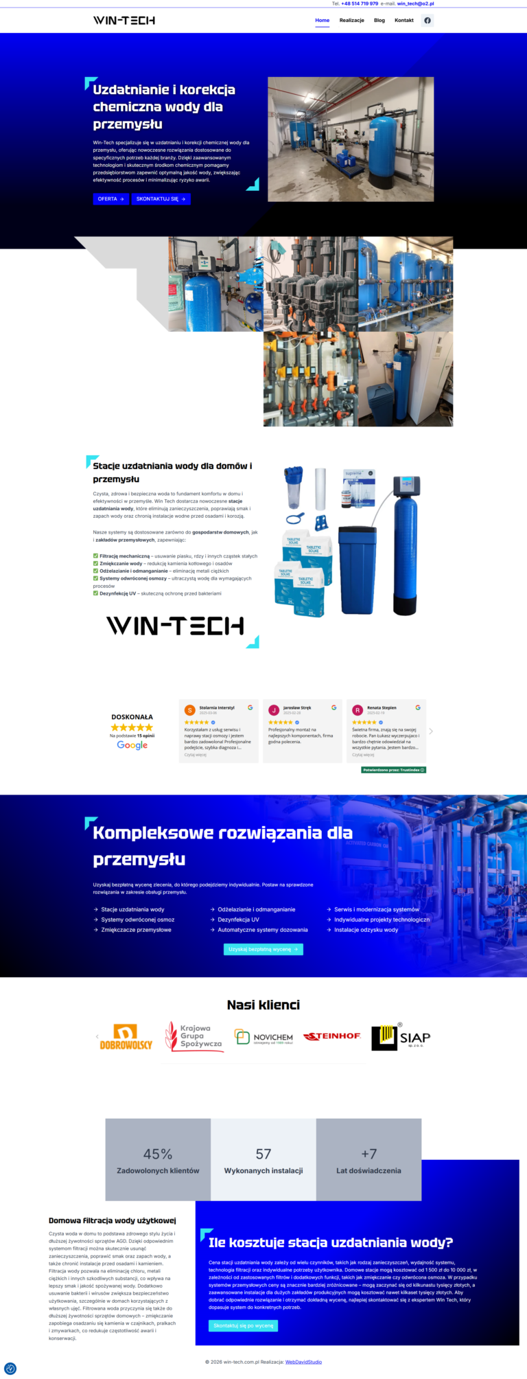 WinTech – Stacje uzdatniania wody dla domu i przemyslu